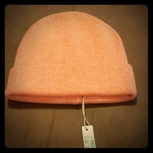 Neon orange (coral) madewell beanie